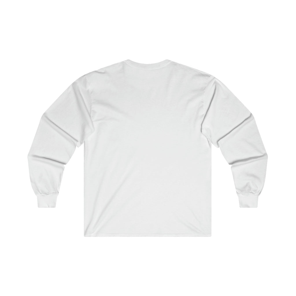 Distressed - Ultra Cotton Long Sleeve Tee - Inverted Color Logo