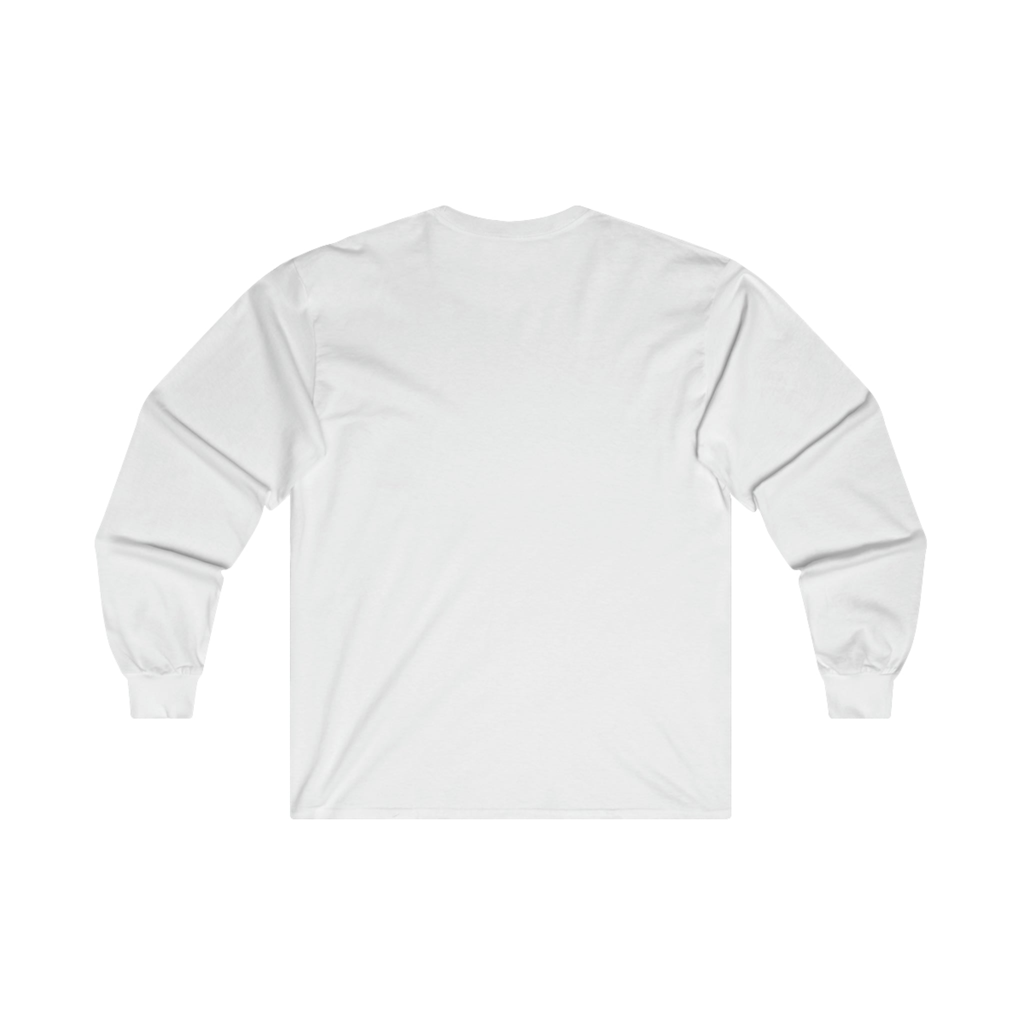 Distressed - Ultra Cotton Long Sleeve Tee - Inverted Color Logo