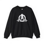 Workout To Burn Off The Crazy - Unisex Heavy Blend™ Crewneck Sweatshirt - Front White Logo - Front & Back Print