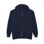 Unisex Heavy Blend™ Full Zip Hooded Sweatshirt – Classic Black Logo 🖤