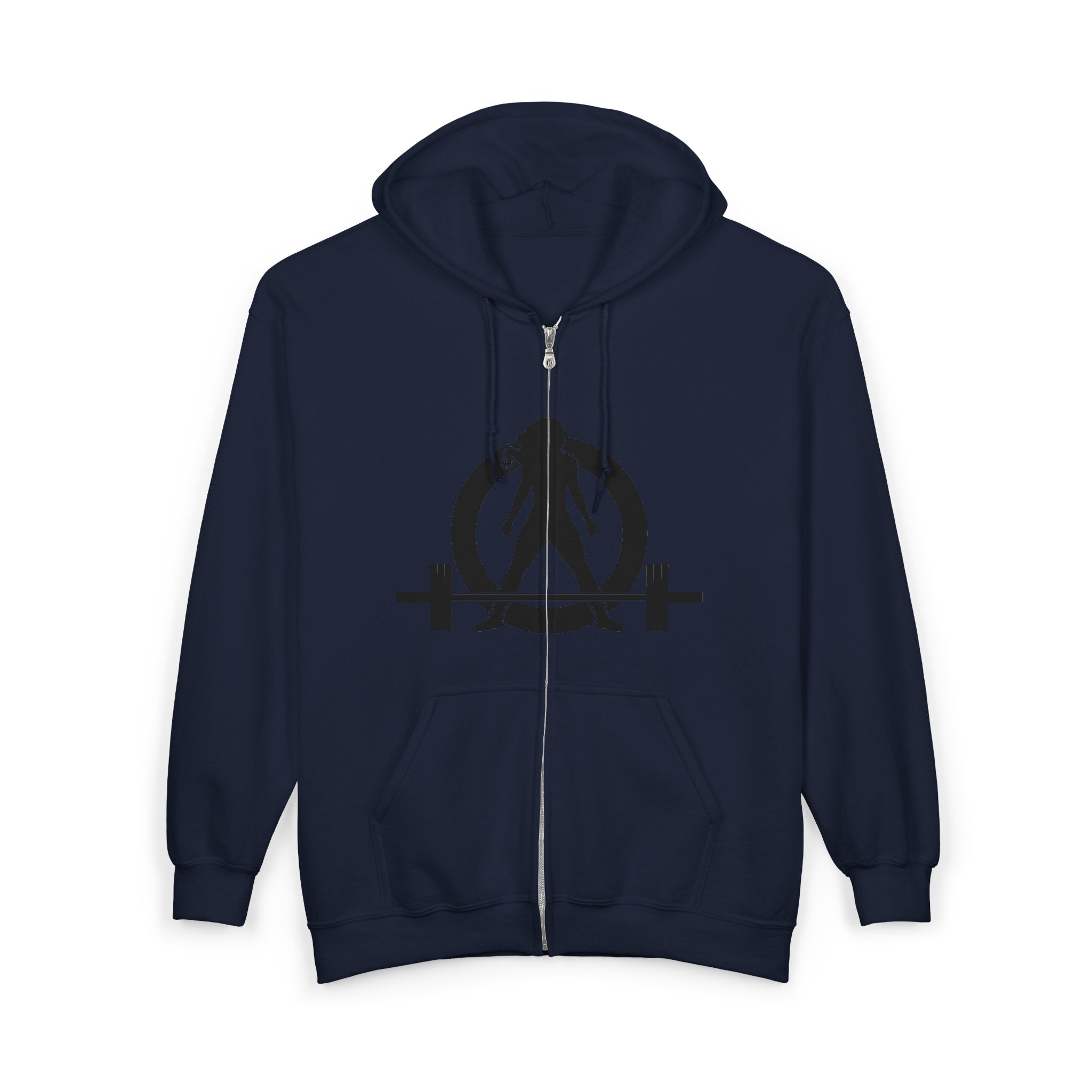 Unisex Heavy Blend™ Full Zip Hooded Sweatshirt – Classic Black Logo 🖤