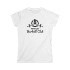 WWLW Barbell Club - Women's Softstyle Tee - Black Logo - Plain Back