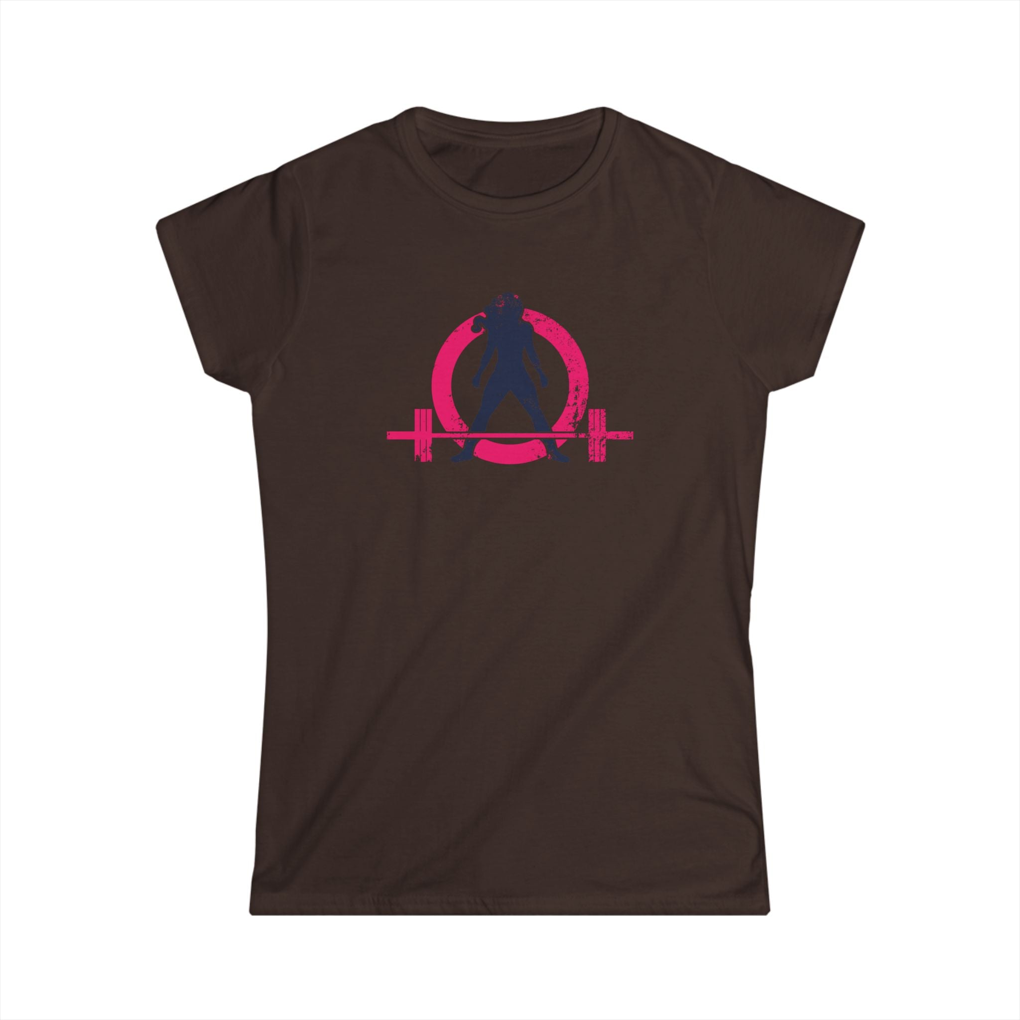 Strong Not Skinny - Women's Softstyle Tee - Distressed Color Logo Front & Back