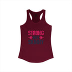 Strong Not Skinny – Women’s Racerback Tank | Distressed Color Logo