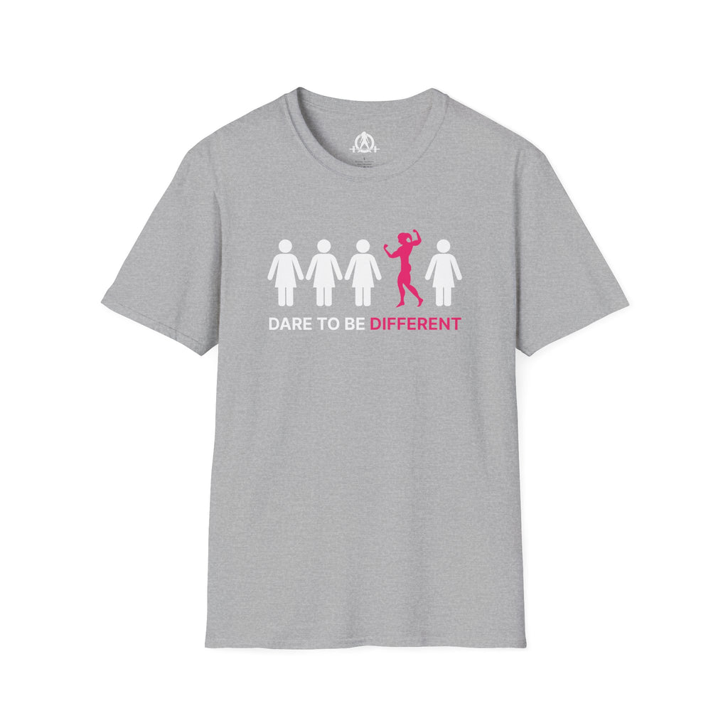 Dare To Be Different - Flex - Unisex Softstyle T-Shirt - Logo Front - Plain Back