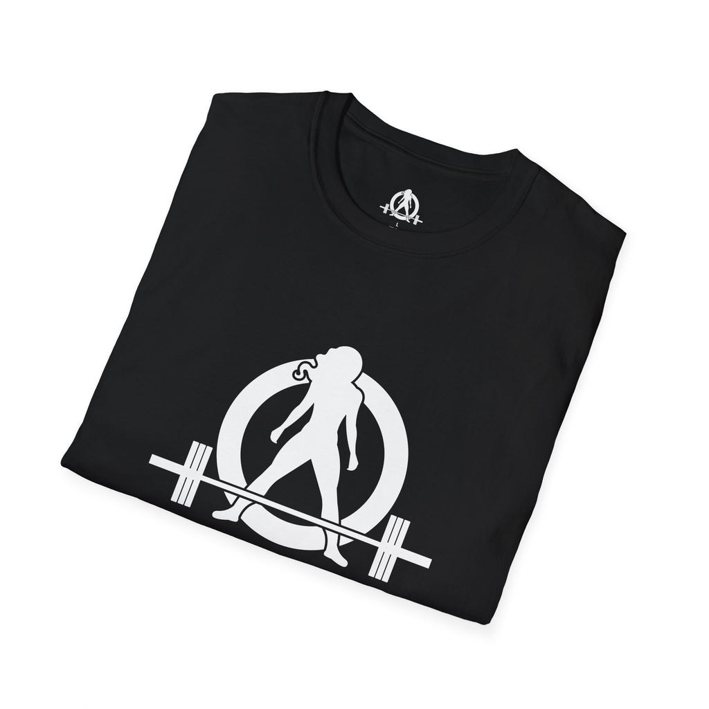STRONG NOT SKINNY - Unisex Soft-style Tee - White Front & Back Logo