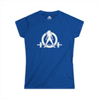 I DON’T WANT TO LOOK SKINNY I WANT TO LOOK LIKE I CAN KICK YOUR ASS - Women's Softstyle Tee - WWLW White Logo