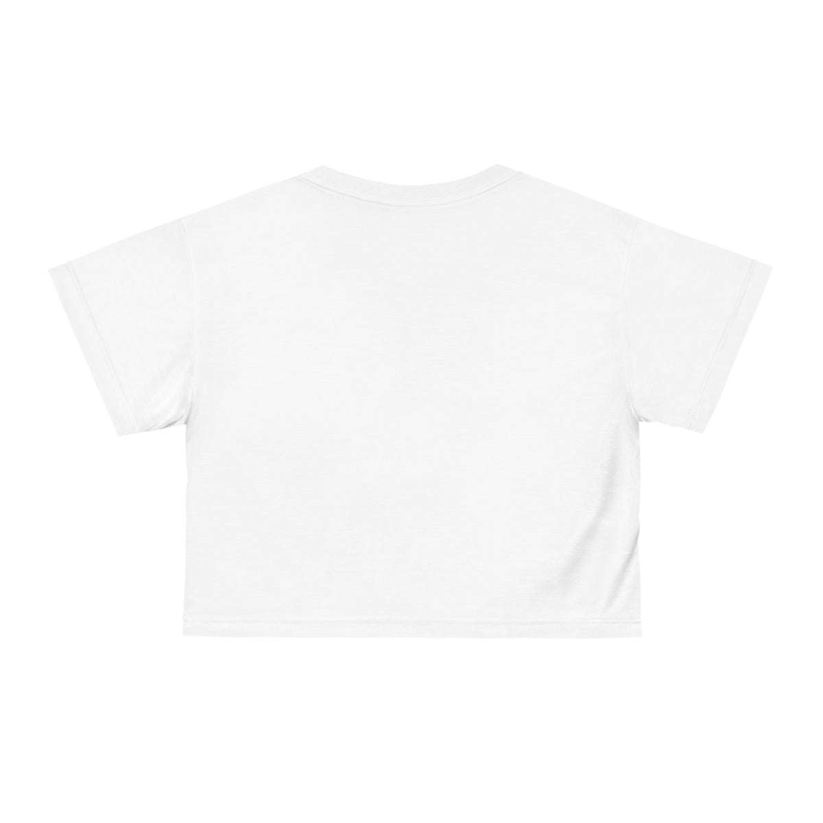 WWLW Distressed Color Logo Crop Tee AOP - White