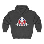 WWLW UK Logo -  Unisex Heavy Blend™ Full Zip Hooded Sweatshirt – Plain Back
