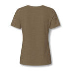 WWLW Women's Relaxed Heather CVC V-Neck Tee -  Black Logo