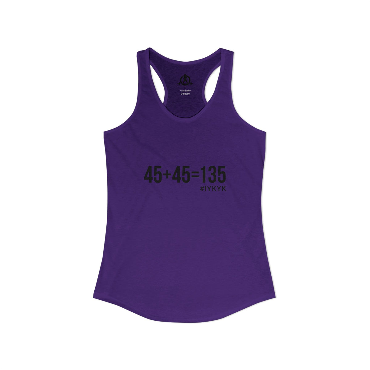 45 + 45 = 135 - Women's Ideal Racerback Tank