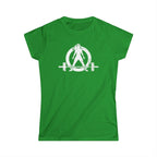 Kick Your Ass – Women’s Softstyle Tee | Distressed White Logo