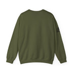 She is STRONG - Unisex Heavy Blend™ Crewneck Sweatshirt - Front Black Logo - Plain Back