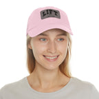 Lift Like A Girl - Dad Hat with Leather Patch (Rectangle) - Black Font