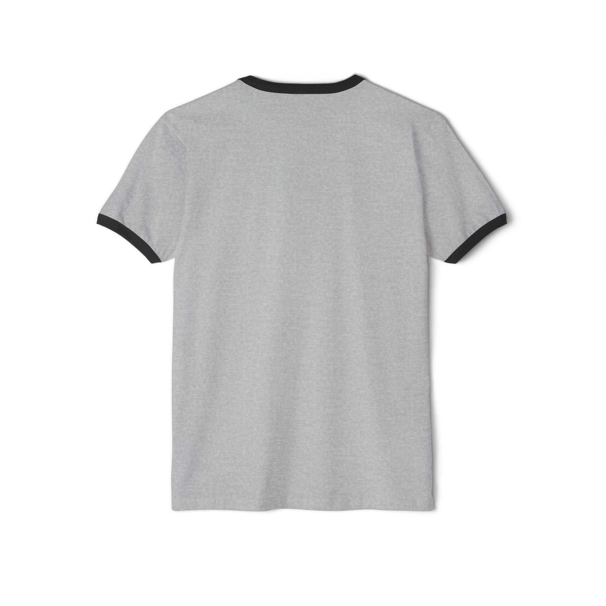 UK Collection - Unisex Cotton Ringer T-Shirt - Front Logo Front Plain Back