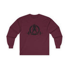 Lift Heavy Run Fast - Ultra Cotton Long Sleeve Tee - Black Logo Front & Back