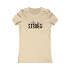 She is STRONG - Women's Favorite Tee - Black Logo - Plain Back
