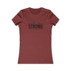 She is STRONG - Women's Favorite Tee - Black Logo - Plain Back