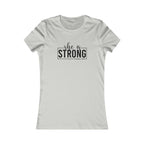 She is STRONG - Women's Favorite Tee - Black Logo - Plain Back