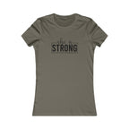 She is STRONG - Women's Favorite Tee - Black Logo - Plain Back