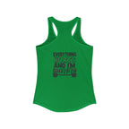 Everything Hurts & I'm Hungry - Women's Ideal Racerback Tank - Black Print Front & Back