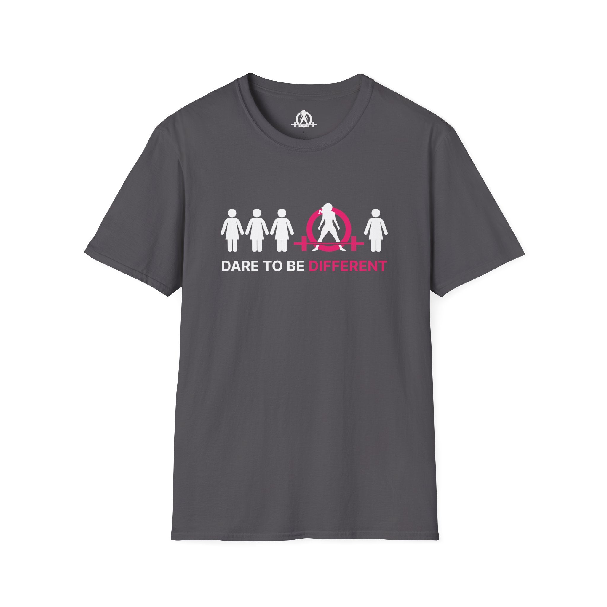 Dare To Be Different - Deadlift - Unisex Softstyle T-Shirt - Front Logo Plain Back