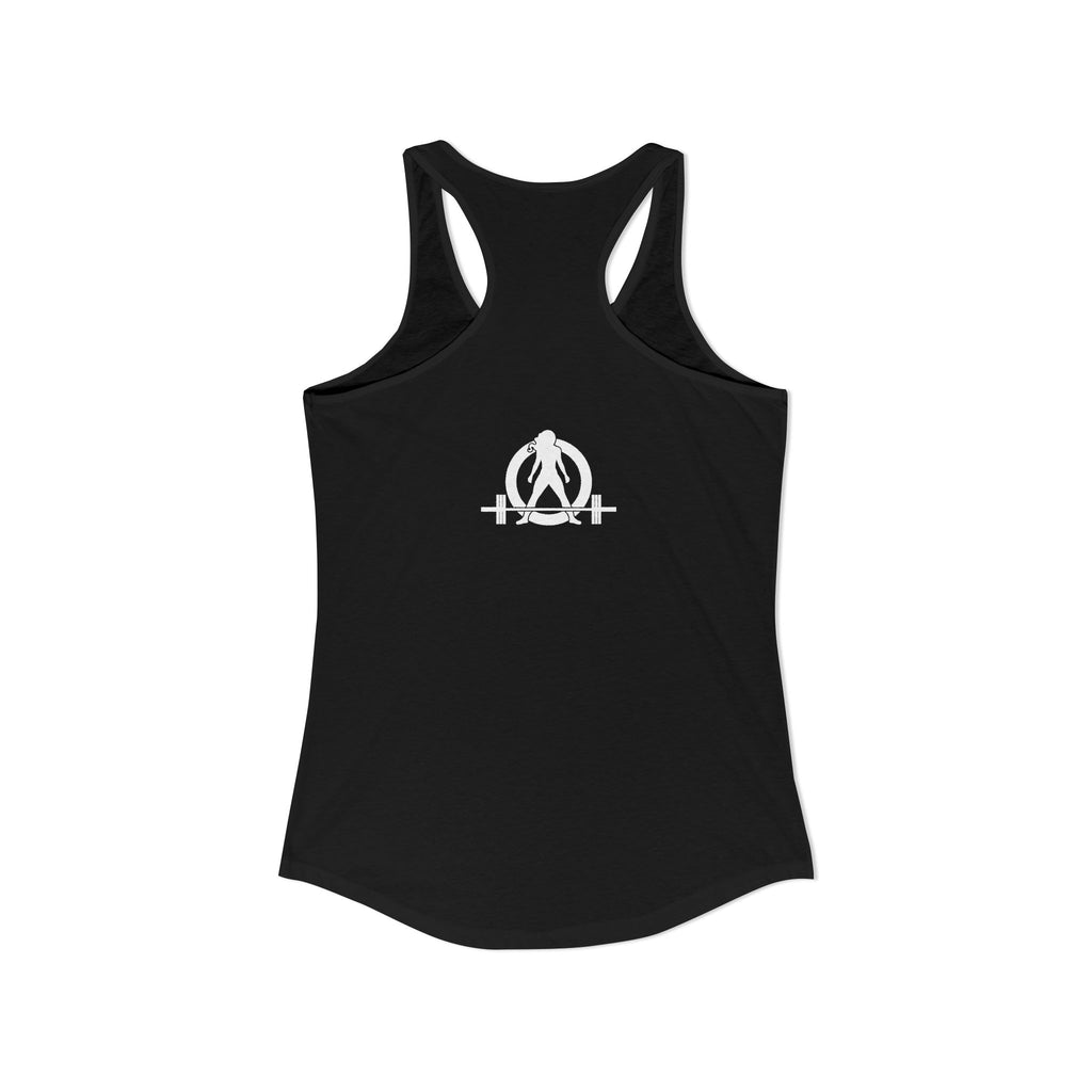Built Different - Women's Ideal Racerback Tank - White Logo