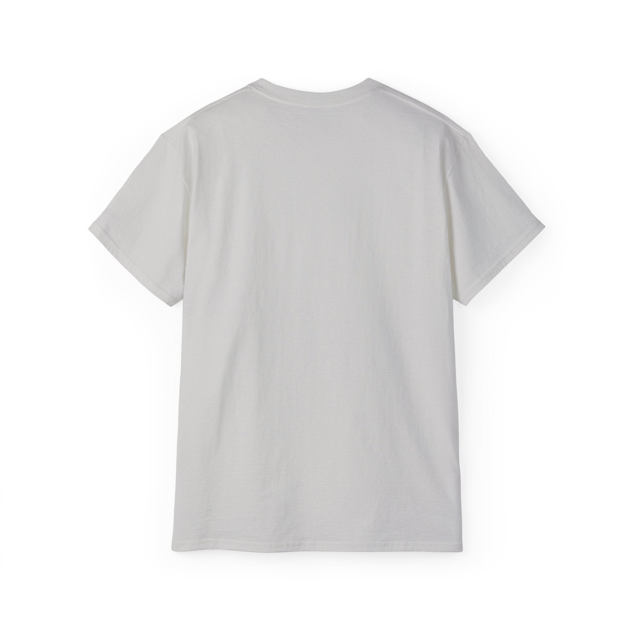 Lift Heavy Shit - Unisex Ultra Cotton Tee - Front White Logo - Plain Back