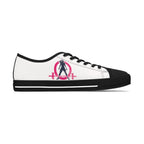 Women's Low Top Sneakers - Classic Color Distressed Logo