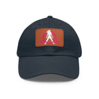 Distressed - Dad Hat with Leather Patch (Rectangle) - Color Font
