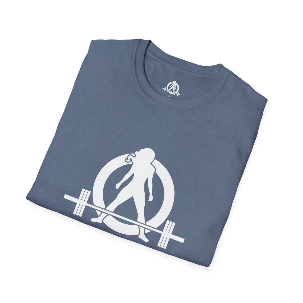 STRONG NOT SKINNY - Unisex Soft-style Tee - White Front & Back Logo