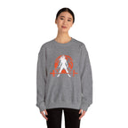 Halloween Graveyard - Unisex Heavy Blend™ Crewneck Sweatshirt - White Logo on Front