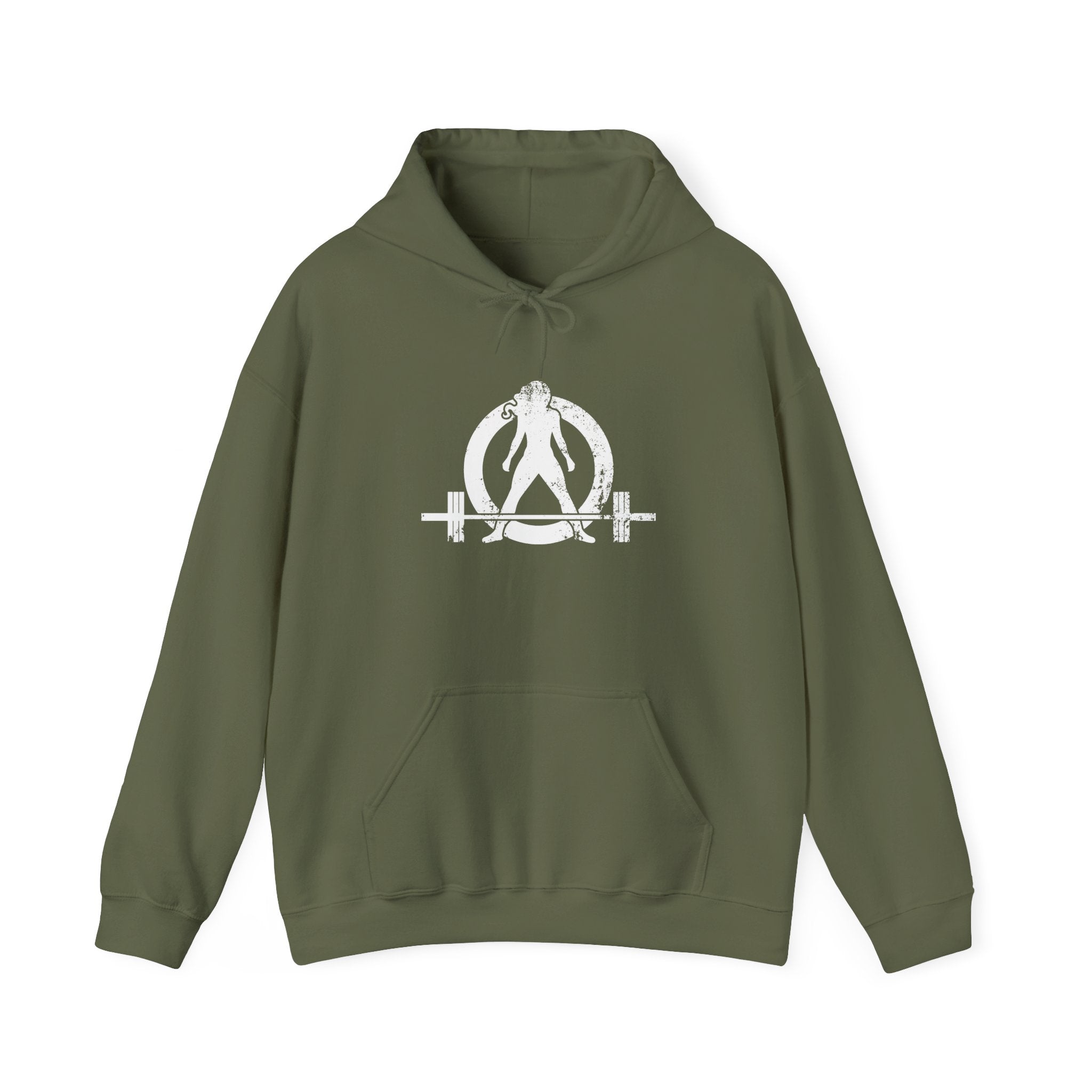Strong Is Beautiful – Unisex Heavy Blend™ Hooded Sweatshirt (Distressed White Logo) 🤍💪