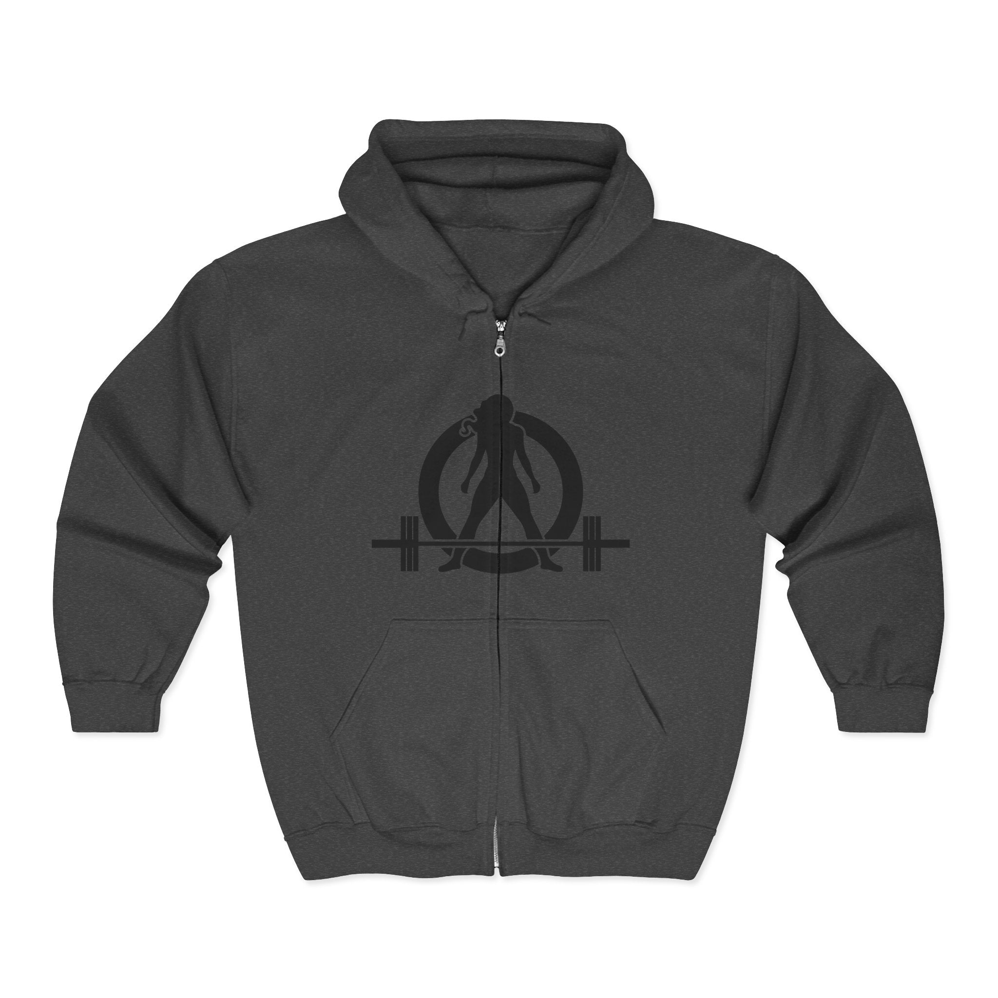 Unisex Heavy Blend™ Full Zip Hooded Sweatshirt – Classic Black Logo 🖤