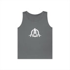 I DON’T WANT TO LOOK SKINNY I WANT TO LOOK LIKE I CAN KICK YOUR ASS – WWLW White Logo Unisex Heavy Cotton Tank Top