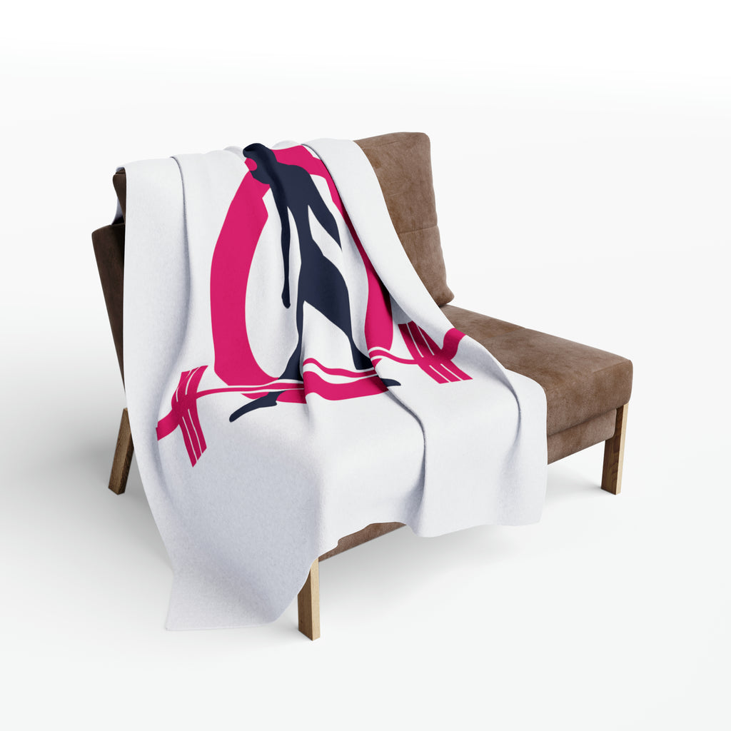Arctic Fleece Blanket - White Color Logo