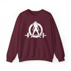 Unisex Heavy Blend™ Crewneck Sweatshirt - Distressed Logo - Plain Back