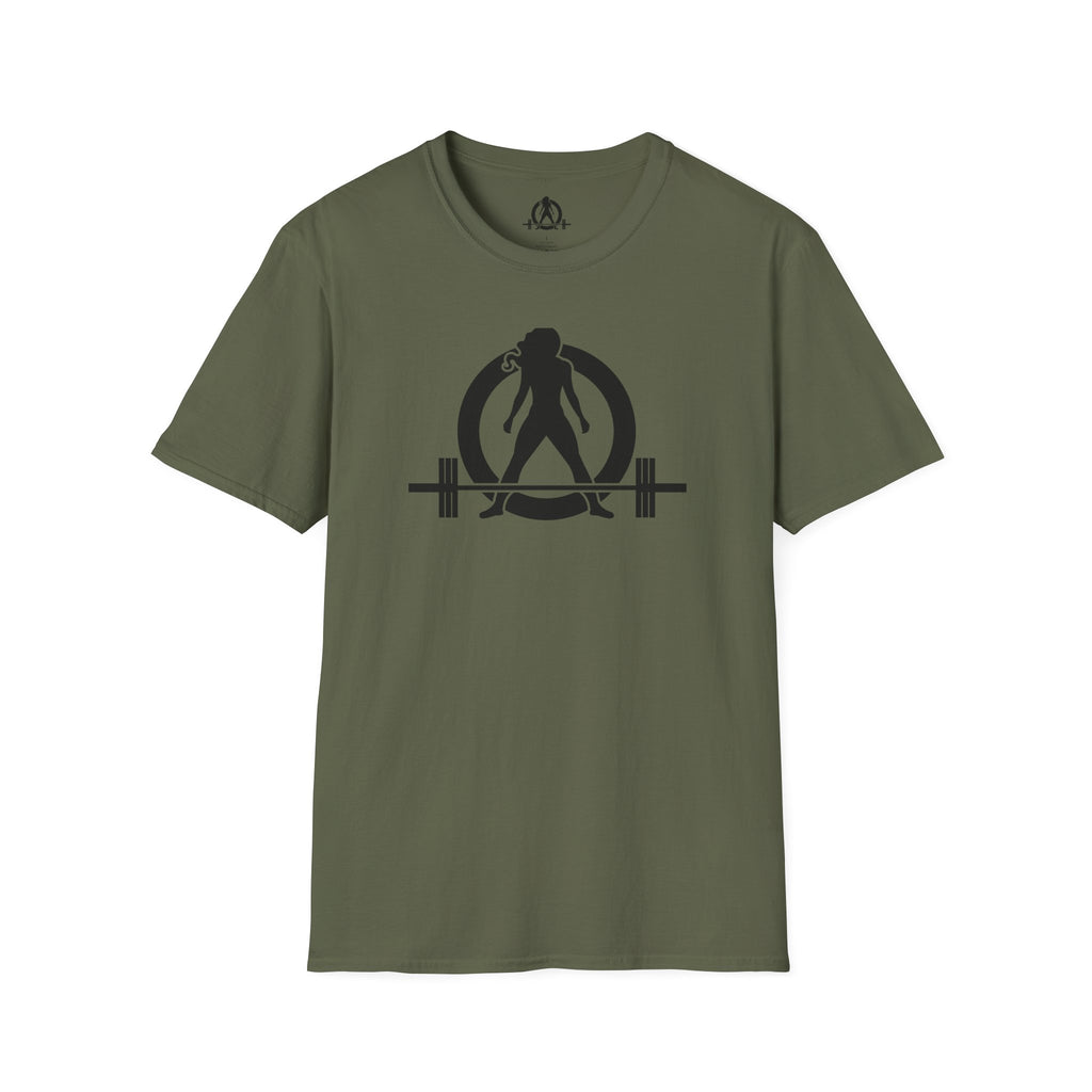 Goal Weight Strong AF - Unisex Softstyle T-Shirt - Black Print on Front & Back