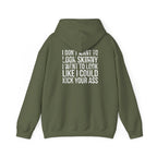 Kick Your Ass – Unisex Hoodie | Distressed White Logo