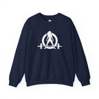 Workout To Burn Off The Crazy - Unisex Heavy Blend™ Crewneck Sweatshirt - Front White Logo - Front & Back Print