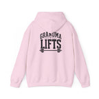 Grandma Lifts - Unisex Heavy Blend™ Hooded Sweatshirt - Black Logo Front & Back