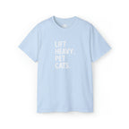 Lift Heavy Pet Cats - Unisex Ultra Cotton Tee - White Logo