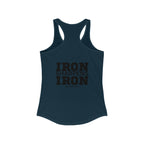 Iron Sharpens Iron - Women's Ideal Racerback Tank - Black Font - Print on Front & Back