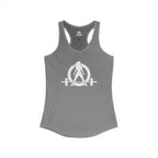 Goal Weight Strong AF - Simple - Women's Ideal Racerback Tank - White Print Front & Back