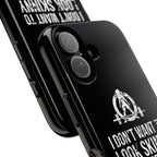 Tough Cases - I Don't Want To Look Skinny I Want To Look Like I Can Kick Your Ass - WWLW Logo