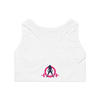 WWLW Sports Bra (AOP) - Classic Logo - White