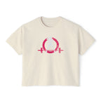 Women's Boxy Tee - Color Distressed Inverted Logo Front