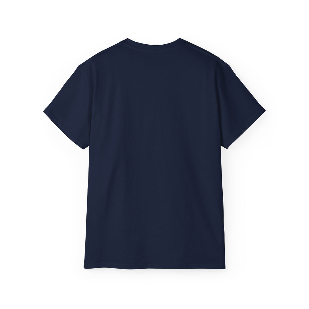 Lift Heavy Shit - Unisex Ultra Cotton Tee - Front White Logo - Plain Back