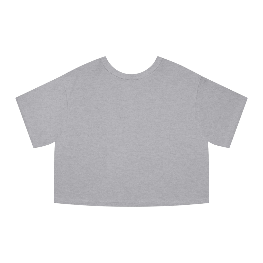 Coffee & Barbells - Champion Women's Heritage Cropped T-Shirt - White Logo