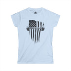 USA Barbell - Women's Softstyle Tee - Black Front Logo